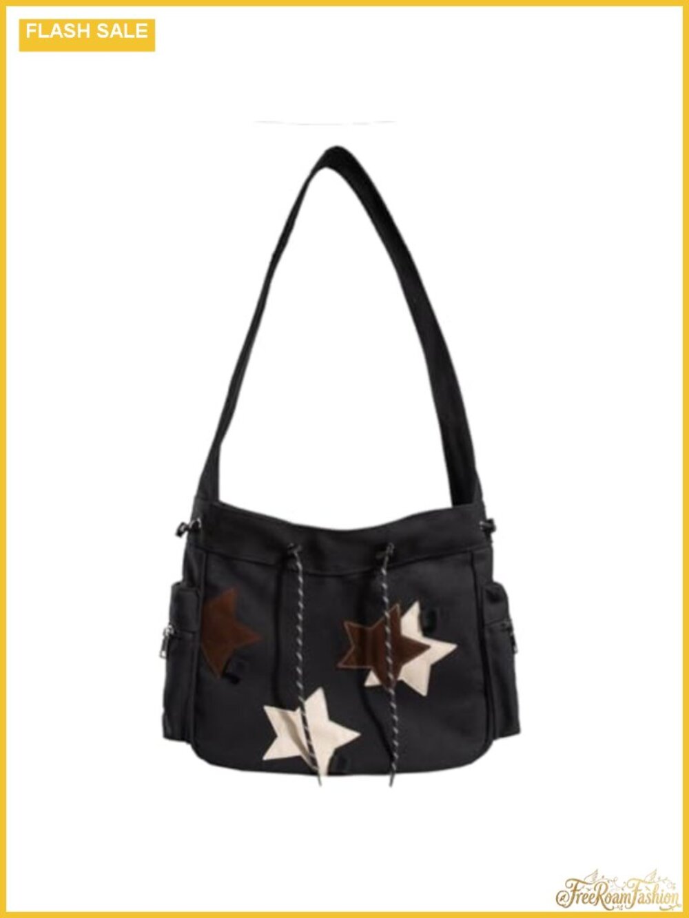 Canvas Messenger Bag Shoulder Crossbody Purse Y2K Tote Kawaii Star Handbag Women